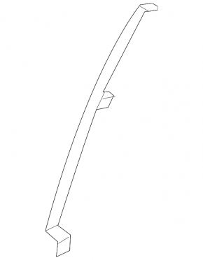Rear left door glass guide Mazda 3 14-18 BM