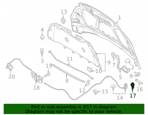 Hood release handle for Ford Focus mk3 11-18 interior