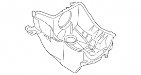 Ford Escape MK3 13-19 2.0T lower air filter housing cover broken fasteners