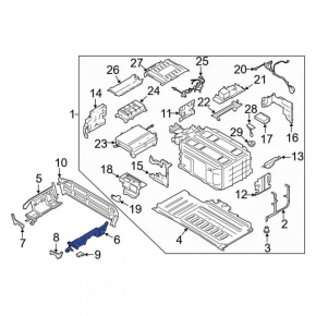 Battery mount VVB left Ford Fusion mk5 13-20 hybrid, plug-in