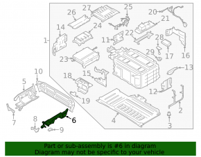 Battery mount VVB left Ford Fusion mk5 13-20 hybrid, plug-in