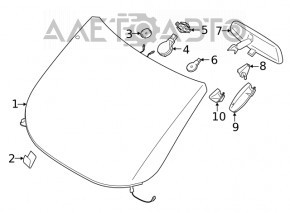 Windshield Ford Transit Connect MK2 13-18 navigation, under sensor, heated