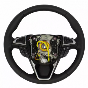 Naked steering wheel Ford Edge 15-18 leather black, without heating with lane control mechanism