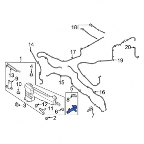 Washer reservoir filler for Ford Explorer 20- with cap