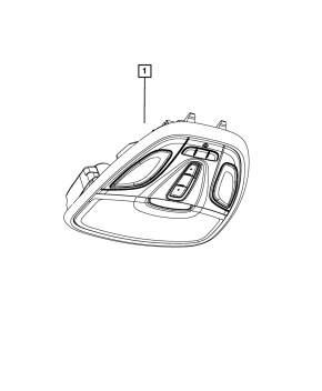 Front light Dodge Dart 13-16 gray without sunroof, type 1