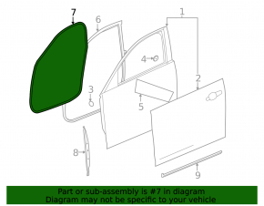 Door seal front left Cadillac ATS 13-