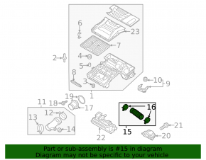 Air duct from air intake Kia Niro 17-22 HEV, PHEV
