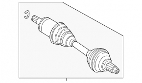 Front right drive axle shaft BMW X5 F15 14-18 N55, plug-in AWD 1011 mm