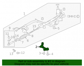 Steering rack mounts right Subaru XV Crosstrek 13-17