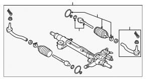 Steering rack Infiniti Q50 14-16 AWD power steering