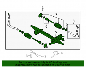 Steering rack Infiniti Q50 14-16 AWD power steering