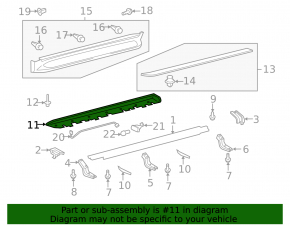 Left side step sill bracket for Lexus LX570 08-15
