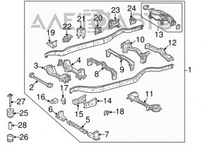 Toyota Sequoia 08-16 body cushion lower part, fourth
