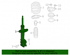 Front right shock absorber assembly for Hyundai Santa FE Sport 2013-2014 pre-restyling