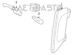 Front bumper dimensions right VW Tiguan 09-17