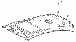 Lexus ES300h ES350 13-15 gray headliner for sunroof