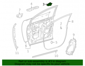 Toyota Sienna 21-24 Front Right Door Casing Seal Rear