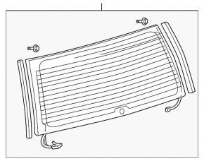 Rear glass of the trunk door Lexus GX470 03-09