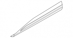 Lower front right door trim Infiniti QX60 22-26 with chrome insert