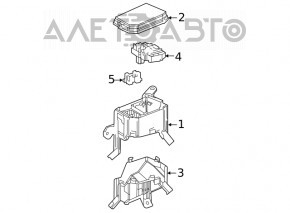 Lower fuse box cover underhood right Toyota Highlander 20-