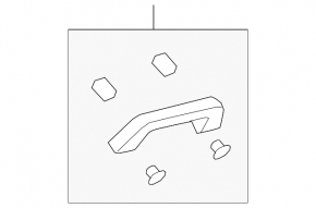 Front right ceiling handle Honda Insight 19-22 gray