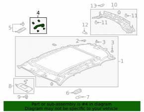 Front right ceiling handle Honda Insight 19-22 gray