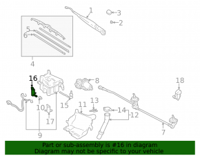 Lexus LX 98-07 Windshield Washer Motor