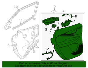 Door trim card rear right Chevrolet Equinox EV 24-26