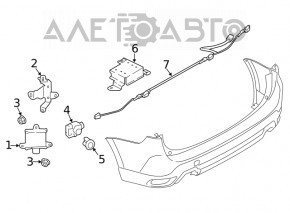 Rear parking sensors for Subaru Forester 25-26