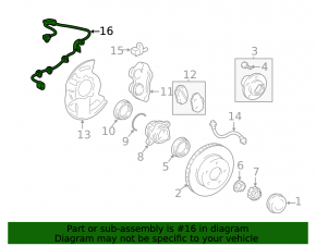ABS sensor wire front left Lexus GX470 03-09