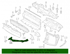 Right intercooler mounting bracket for Porsche Macan 15-18 2.0T, 3.0T, 3.6T