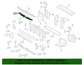 Upper radiator duct for Porsche Cayenne 19-26