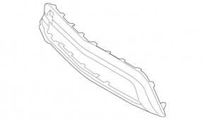 Mercedes GLS 17-19 front bumper center lip