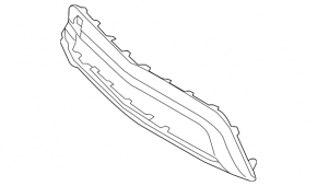 Mercedes GLS 17-19 front bumper center lip