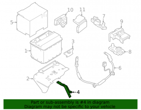 Battery mount assembly Nissan Altima 19-24