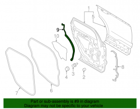 Rear left wing arch seal Ford Edge 15 - broken latch