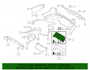 Land Rover Range Rover Sport 14-17 rear bumper lip, gloss black