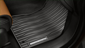 Set of black rubber floor mats for the Land Rover Range Rover Velar 18-26