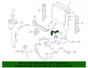Cooling system pipe metal BMW X5 F15 14-18 N55