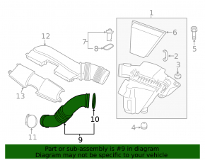 Air duct from the air filter housing BMW X1 E84 13-15