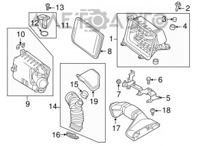 Air intake Mitsubishi Outlander 14-15 2.4