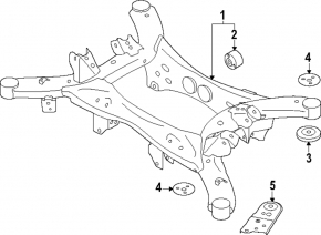 Subaru Forester 25-26 2.5 rear subframe