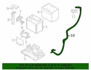 Battery terminal negative Nissan Versa Note 13-19