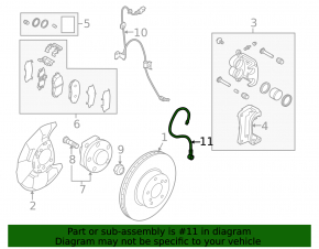 Front left brake hose Subaru Forester 14-18 SJ