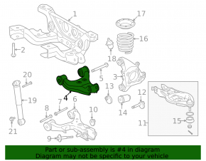 Upper rear right control arm Toyota Sequoia 08-16