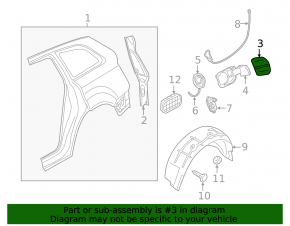 Fuel filler flap Audi Q7 4L 10-15
