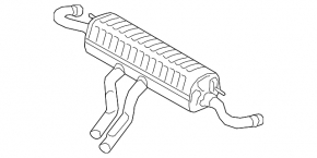 Rear muffler with barrel for Audi Q8 19-25 3.0T MHEV