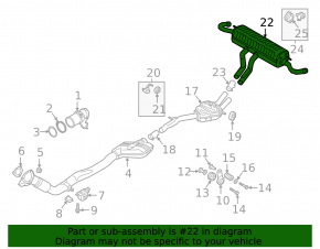 Rear muffler with barrel for Audi Q8 19-25 3.0T MHEV