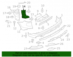 Rear bumper mount, left inner, BMW X5 G05 24-26