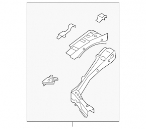 Quarter front right Subaru Outback 15-19 white